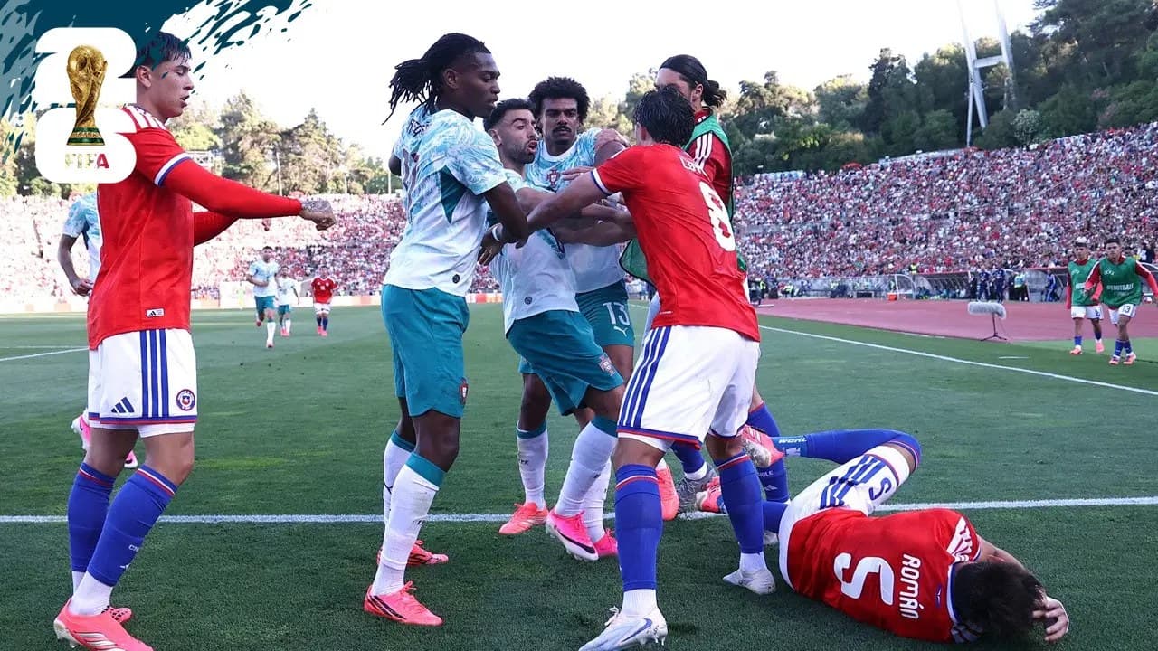Dünya Kupası öncesi yumruklar konuştu! Portekizli ve Şilili futbolcular birbirine girdi