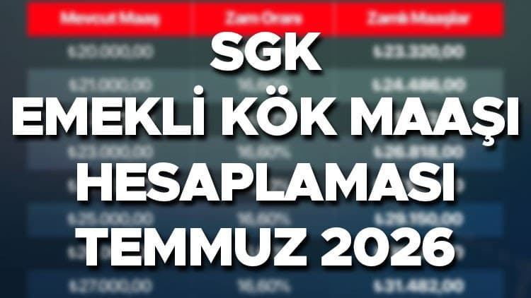 EMEKLİ KÖK MAAŞI (TABAN AYLIĞI) HESAPLAMASI 2026 || SSK, Bağkur, tarım emekli kök maaşı (taban aylığı) artacak mı? 4A, 4B emekli kök maaşları değişecek mi? Temmuz 2026 maaş zammı 5 aylık enflasyon farkı hesaplaması!