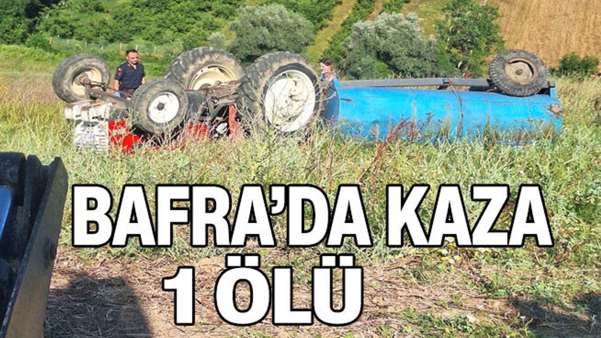 Bafra'da minibüs-motosiklet çarpışması: 1 ölü