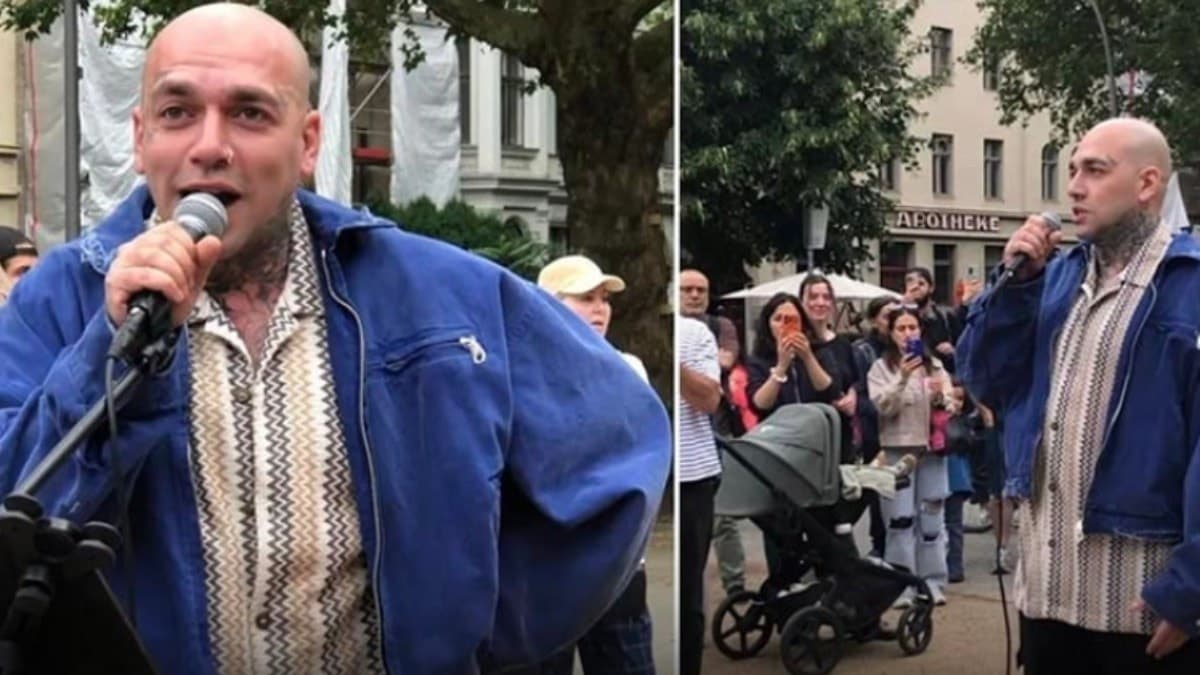 Ezhel'den Berlin'de Deniz Göktaş'a destek: 'Çav Bella' söyledi